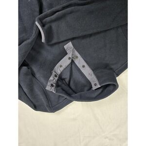 Oakley Fleece Pullover Mens Medium Charcoal Gray Snap Mock Neck Performance Fit